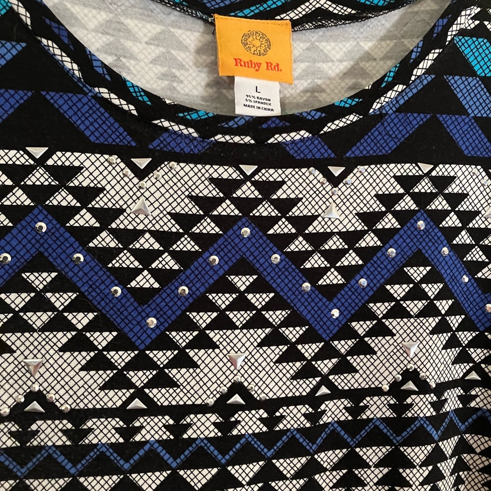Ruby Rd large top with metal stud accents - Picture 3 of 3